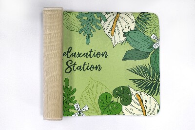 Tapete para banheira Folhas verdes