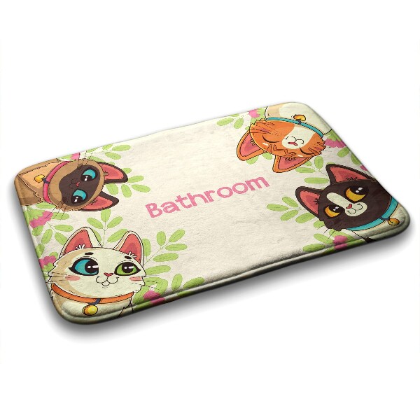 Tapete para casa de banho gatos