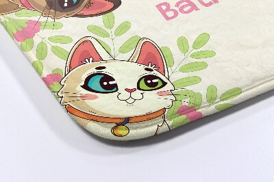 Tapete para casa de banho gatos