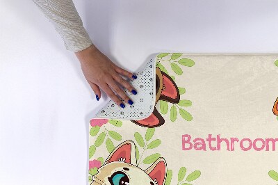 Tapete para casa de banho gatos