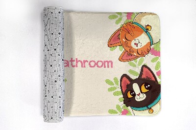 Tapete para casa de banho gatos