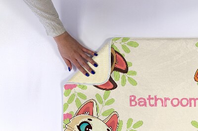 Tapete para casa de banho gatos