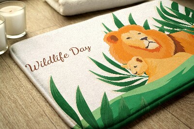 Tapete para casa de banho Leões Gatos