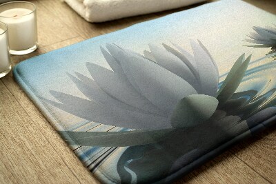 Tapete para casa de banho Flores Nenúfares