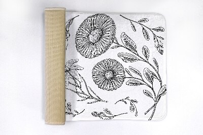 Tapete para banheira Padrão de flores