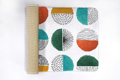 Tapete para casa de banho Círculos Linhas