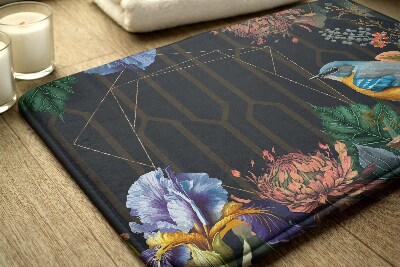 Tapete para banheira Flores de pássaros