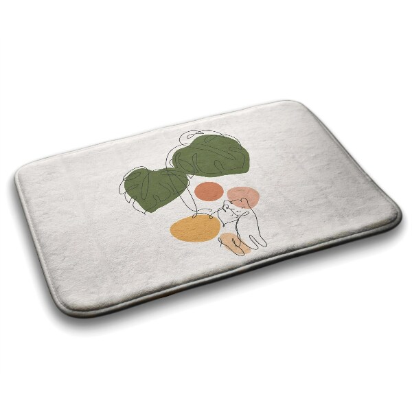 Tapete para banheira Gatos Monstera