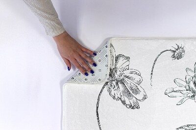 Tapete para banheira Esboço de flores