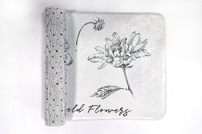 Tapete para banheira Esboço de flores