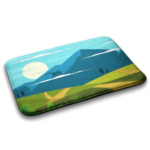 Tapete para banheira vista da montanha