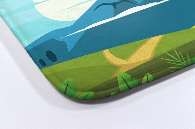 Tapete para banheira vista da montanha