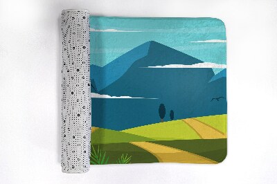 Tapete para banheira vista da montanha