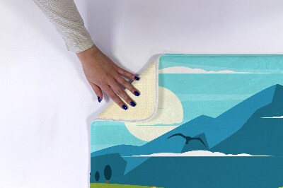 Tapete para banheira vista da montanha