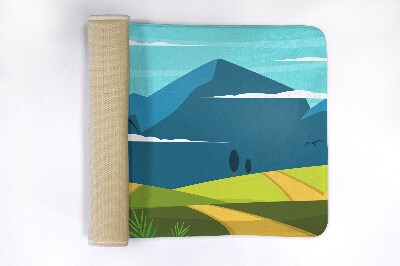 Tapete para banheira vista da montanha