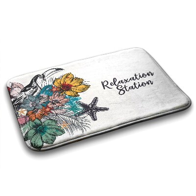 Tapete para banheira Pássaros Flores