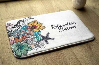 Tapete para banheira Pássaros Flores