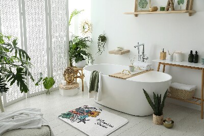 Tapete para banheira Pássaros Flores