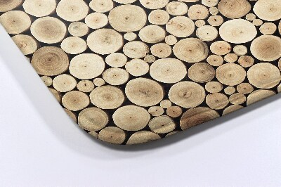 Tapete para casa de banho toras de madeira