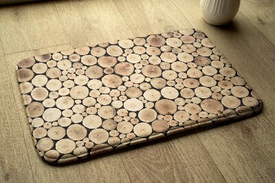 Tapete para casa de banho toras de madeira