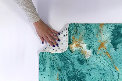 Tapete para banheira Mármore turquesa