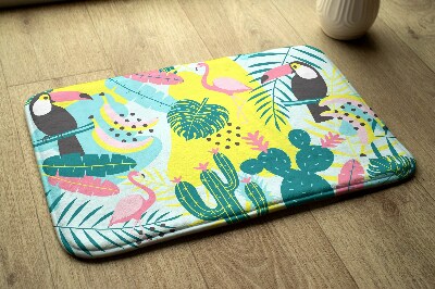 Tapete para casa de banho Pássaros Plantas Abstração