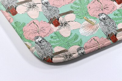 Tapete para casa de banho Pássaros Papagaio Flores