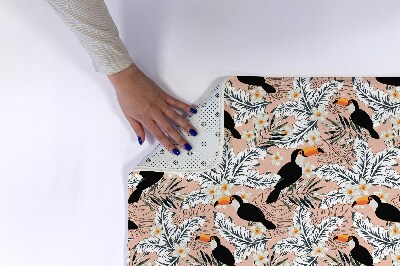 Tapete para banheira Plantas para pássaros tucanos