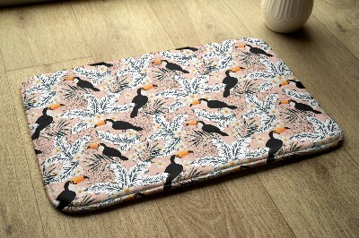 Tapete para banheira Plantas para pássaros tucanos