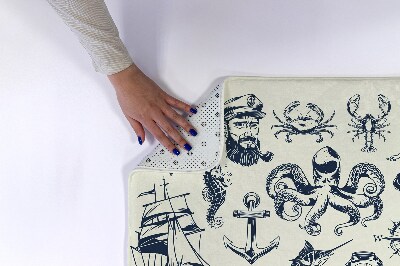 Tapete para casa de banho Símbolos do Mar