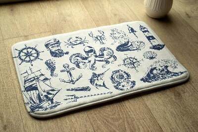 Tapete para casa de banho Símbolos do Mar