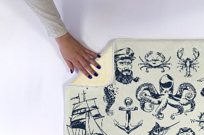 Tapete para casa de banho Símbolos do Mar