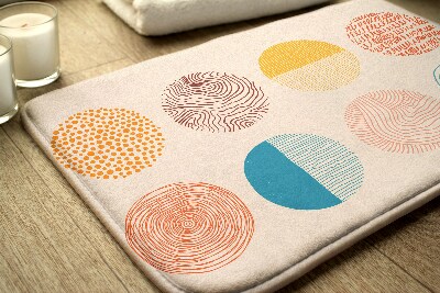 Tapete para casa de banho Círculos Linhas