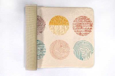 Tapete para casa de banho Círculos Linhas