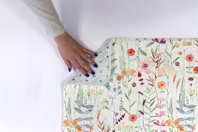 Tapete para casa de banho Padrão de plantas e flores