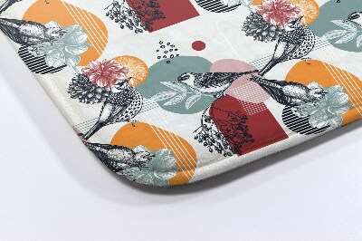 Tapete para wc Padrão de pássaros e flores