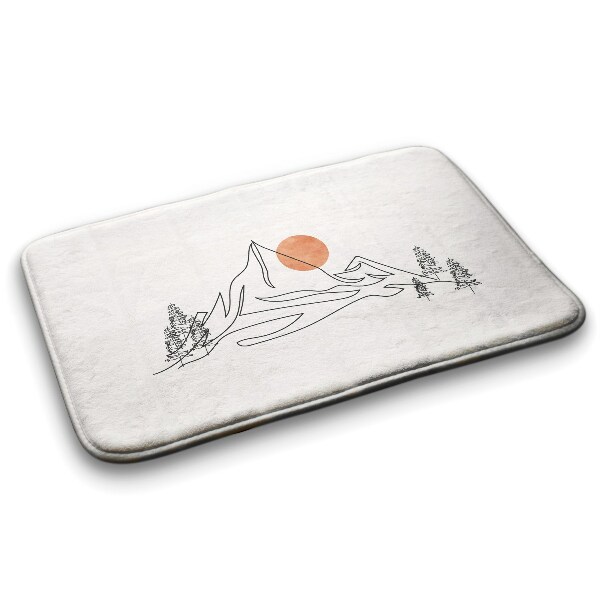 Tapete para casa de banho Vista da montanha