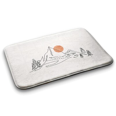 Tapete para casa de banho Vista da montanha