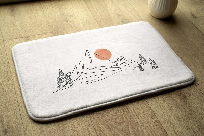 Tapete para casa de banho Vista da montanha