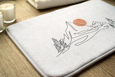 Tapete para casa de banho Vista da montanha