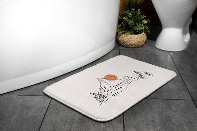 Tapete para casa de banho Vista da montanha