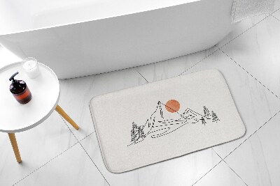 Tapete para casa de banho Vista da montanha