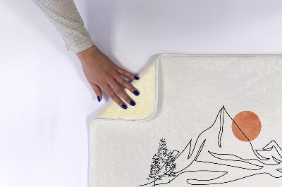 Tapete para casa de banho Vista da montanha