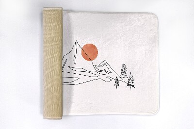 Tapete para casa de banho Vista da montanha