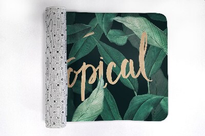 Tapete para banheira folhas tropicais