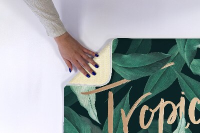 Tapete para banheira folhas tropicais