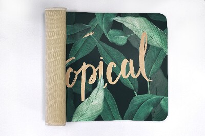 Tapete para banheira folhas tropicais