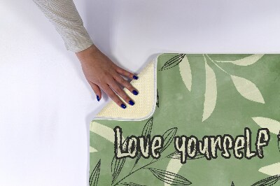 Tapete para casa de banho Folhas de aquarela