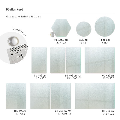 Tábua de corte Hexagonal semitransparente