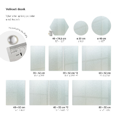 Tábua para cozinha Dupla semitransparente